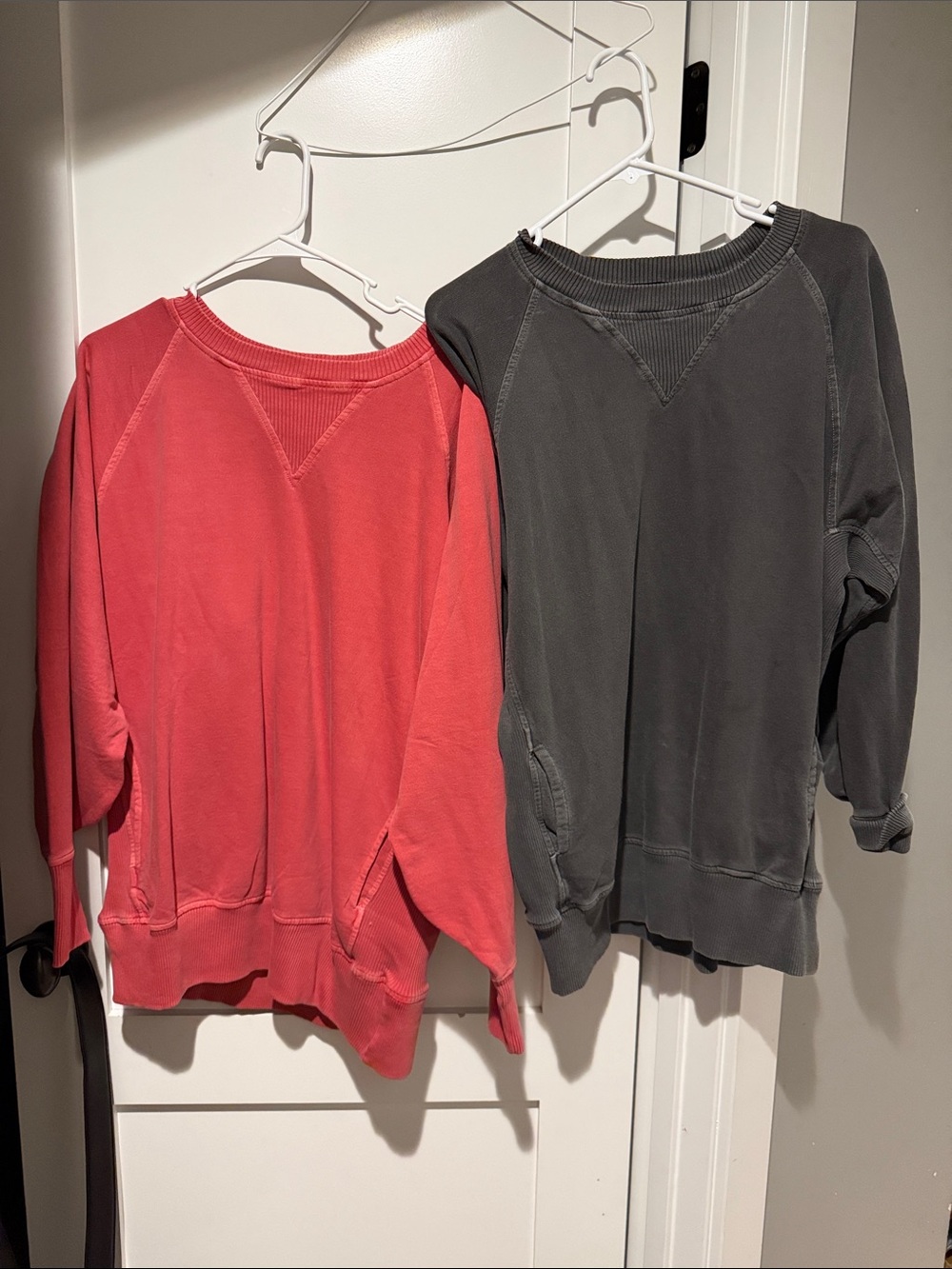 ZENANA Women’s Crewneck Sweatshirt - Red and Black